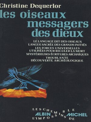 cover image of Les oiseaux, messagers des dieux